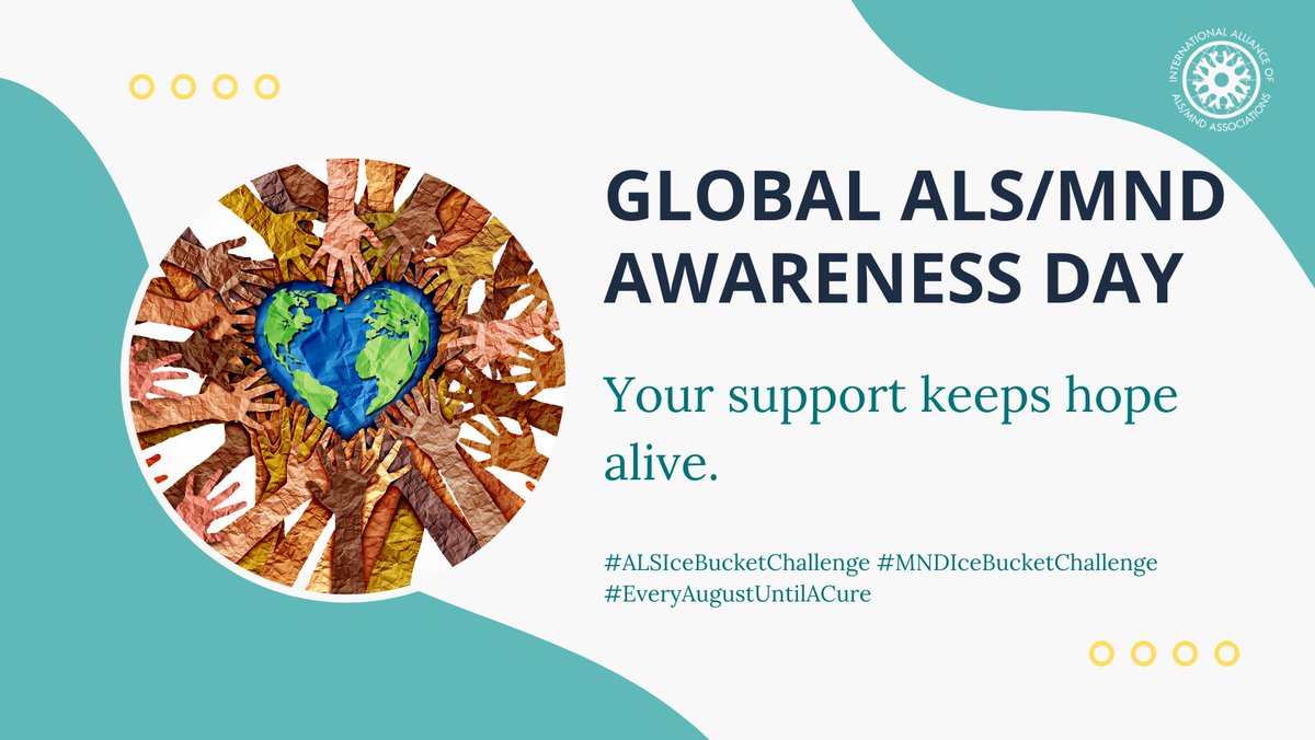 ALSMNDAlliance's tweet photo. Every year, we celebrate June 21 as the Global ALS/MND Awareness Day. 🌍 https://t.co/OhrhrjrKib  
#ALSMNDWithoutBorders #ALSIceBucketChallenge #MNDIceBucketChallenge https://t.co/38kaldIdiz