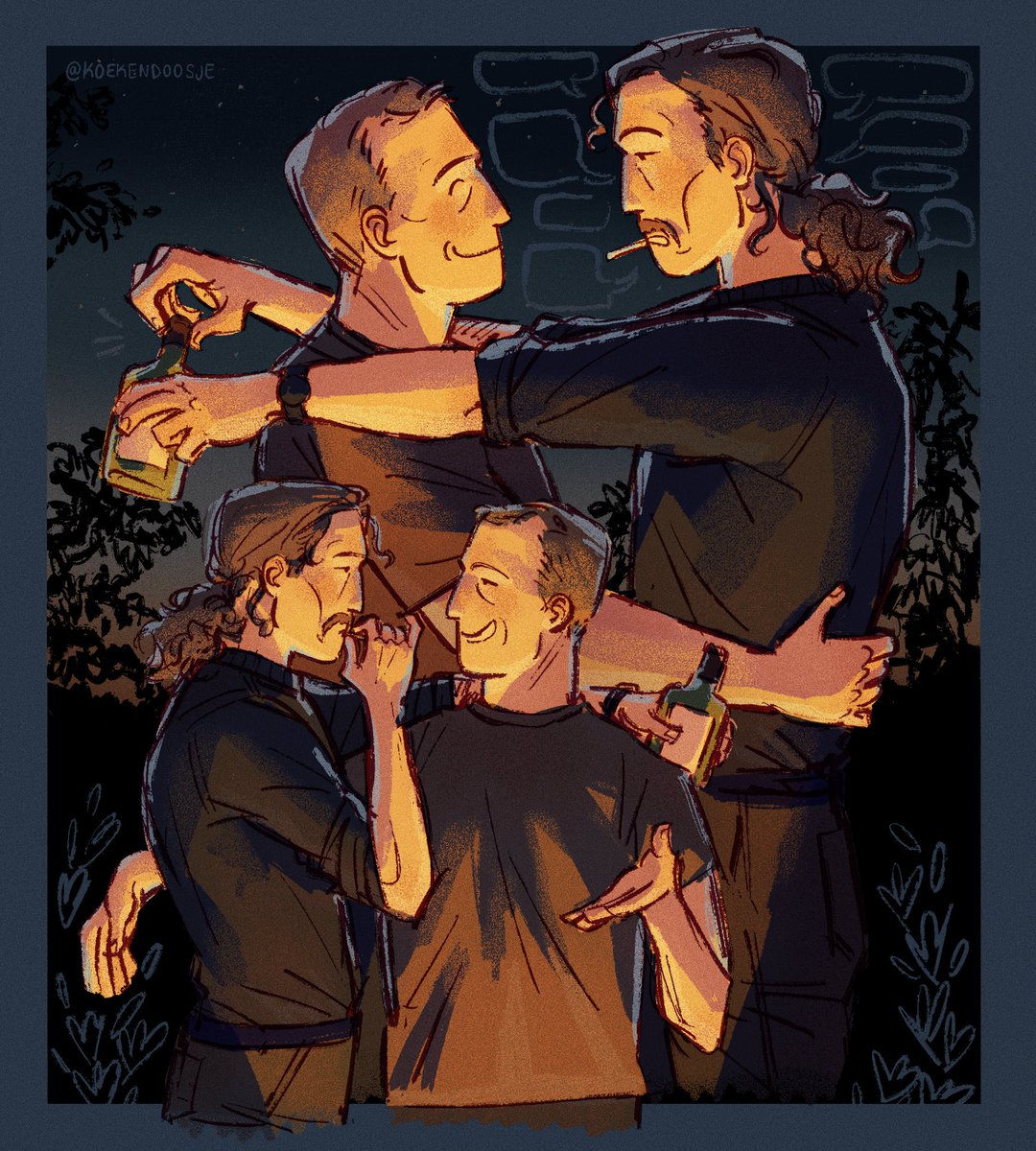 koekendo0sje's tweet photo. god visited me in a dream and instructed me to draw these two old drunk freaks… dont shoot the messenger #truedetective https://t.co/lnmVgDaTjL