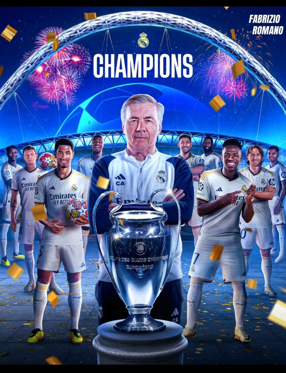 Muhamma32719371's tweet photo. Hala Madrid!!!!!

The club of miracles ❤️ 

What an amazing and remarkable night.

A memorable farewell for our German sniper @ToniKroos 

#football #HalaMadrid #ucl #championsleague #final #tonikroos #trending https://t.co/pQyvgdnFht
