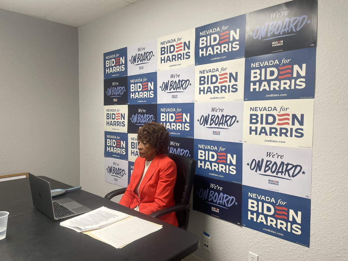 NOW on @MSNBC: @RepMaxineWaters speaks to @CapehartJ after launching Black Voters for Biden-Harris in Las Vegas