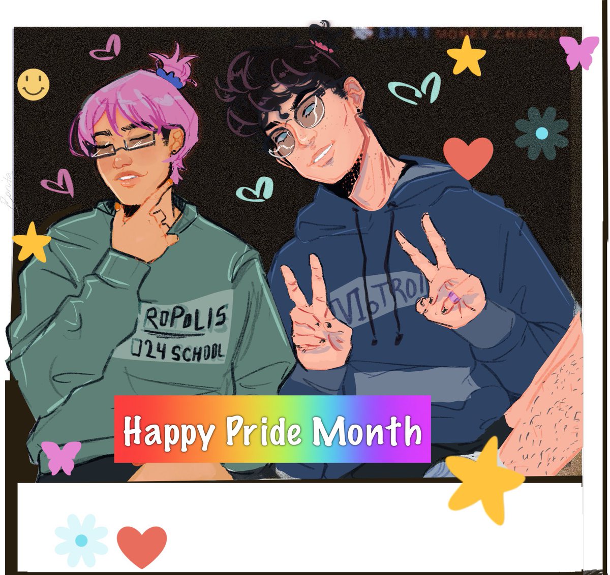 Bonitacitaa's tweet photo. Happy Pride Month fellow 
Dc Comic enjoyers #PrideMonth #JonKent #JonJay https://t.co/nq89u92h7k