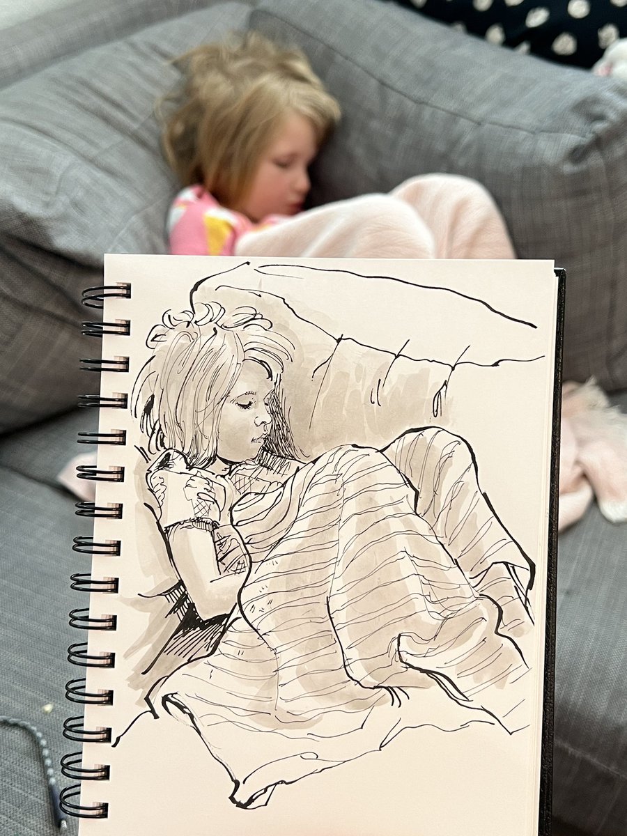 Maggie was up all night with a stomach bug, so we're taking it easy today. 