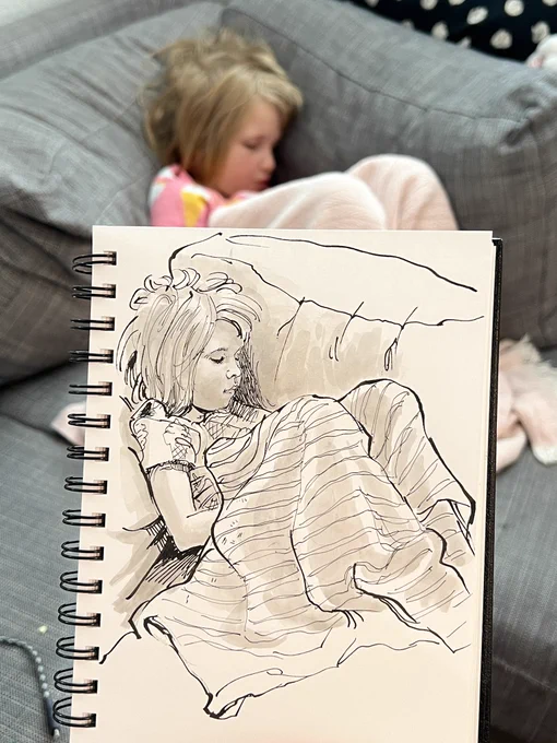 Maggie was up all night with a stomach bug, so we're taking it easy today. 