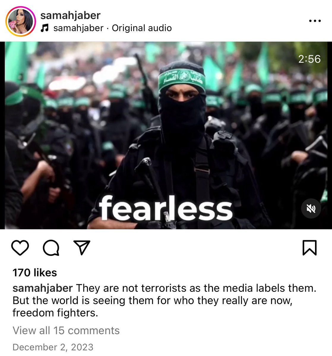 StopAntisemites's tweet photo. Samah Jaber is an all female fitness instructor with Lifetime Fitness in Illinois.

Samah refers to Hamas terrorists who murdered and raped countless women as “freedom fighters”.

Would YOU want to be trained by a Hamas cheerleader like Samah Jaber? https://t.co/ZHFpIp8NUs