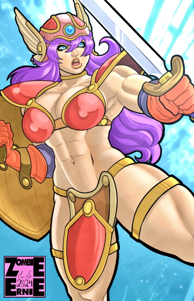 女戦士(DQ3) 「 A master of weapon-based combat, able t」|ZombieErnieのイラスト