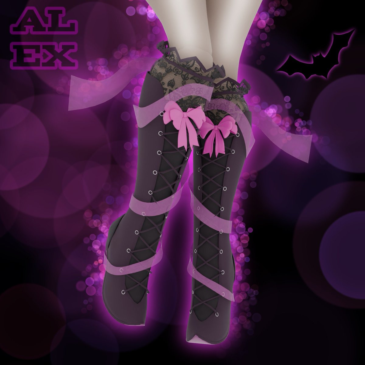 AlexBuildsRblx's tweet image. Dark Glamour Spell Casting Boots 🪄💜⛓️
━━━━━━༻༺━━━━━━
"Dark tendencies and a lot of glamour"
I know that I'm making Halloween shoes during the coming summer season but they're cute, eh?
━━༻༺━━
#RobloxDev #robloxdressupgame #roblox3d #robloxdevs
