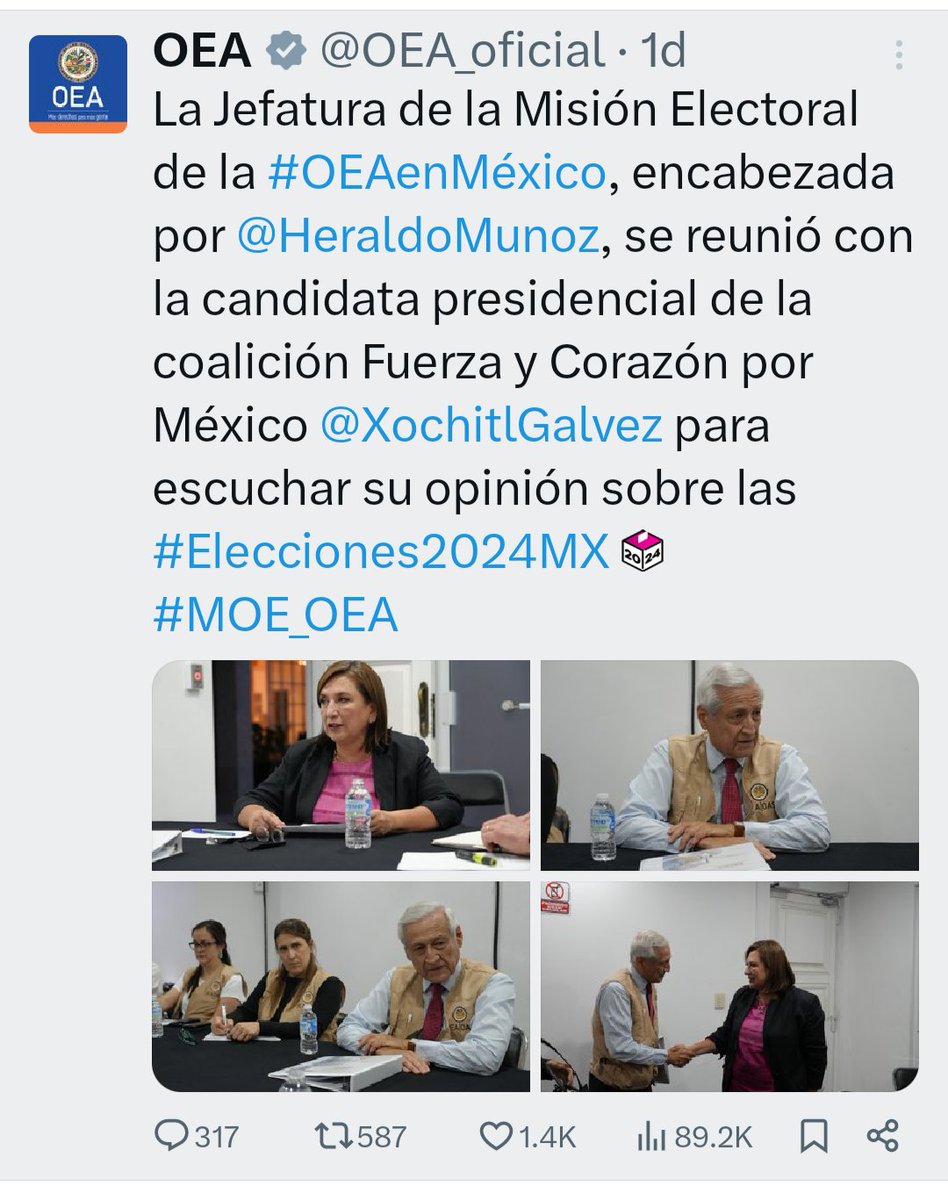 Yoeny39's tweet photo. La @OEA_oficial de Almagro manda sus representantes de la derecha conservadora internacional como observadores que ya se reunieron con la #miserableDerecha y PRI para que les ayude a desacreditar el proceso.
Quieren repetir lo que hicieron en Bolivia https://t.co/ofpNeDEnw6