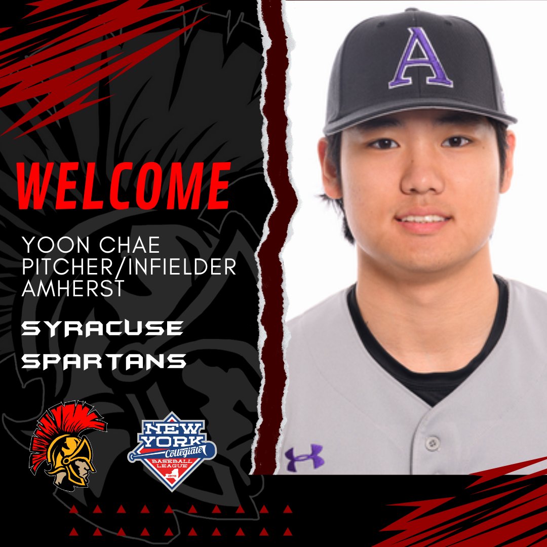 SyrSpartans's tweet photo. We're proud to once again welcome @AmherstBaseball players to Syracuse!

Welcome @yoonchae1877 and @OliverMerced14 to the Spartans! https://t.co/NIOV0GFqmR
