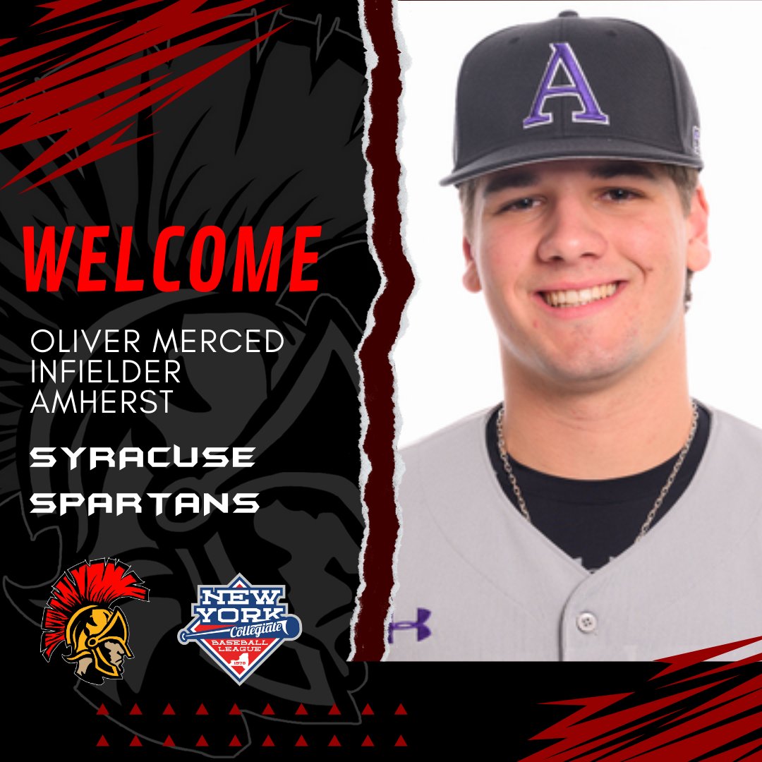 SyrSpartans's tweet photo. We're proud to once again welcome @AmherstBaseball players to Syracuse!

Welcome @yoonchae1877 and @OliverMerced14 to the Spartans! https://t.co/NIOV0GFqmR