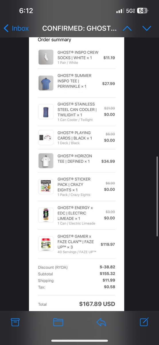 Pat_Lawrence_21's tweet photo. Between the free goodies and code RYDA, took the chance to stock up @RydaTV @GhostLifestyle https://t.co/LEEGkZy6ee