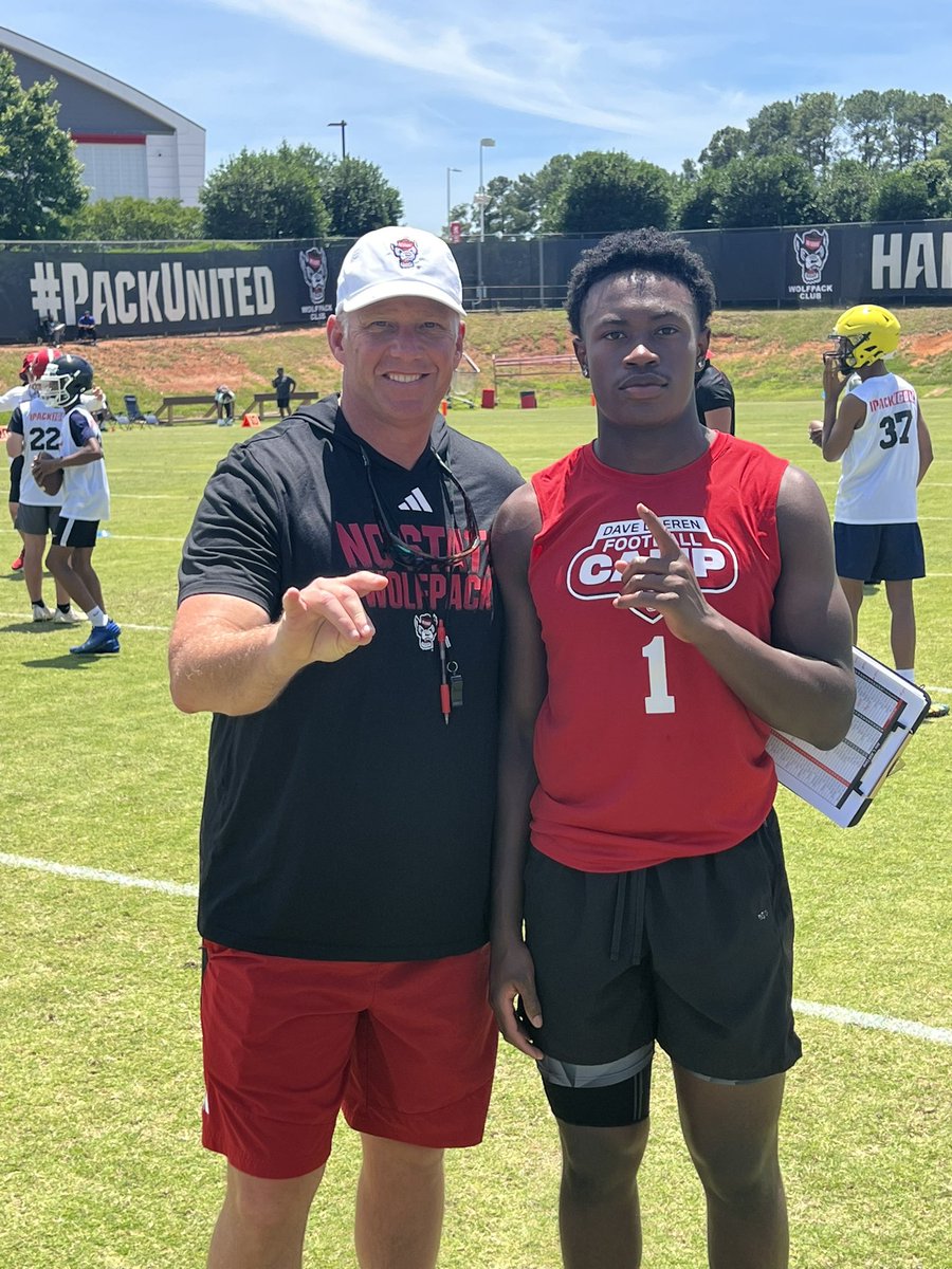 Had a great workout and visit at NC State. Thank you for having me and looking forward to coming back <a href="/StateCoachD/">Dave Doeren</a> <a href="/BMitchellNCS/">Brian Mitchell</a> <a href="/31_CoachFAL/">Freddie Aughtry-Lindsay</a> <a href="/RivalsFriedman/">Adam Friedman</a> <a href="/WillVapreps/">Will Vapreps Garlick</a> <a href="/mikegete20/">gete20(Coach Gete)</a> <a href="/CoachTonyGibson/">Tony Gibson</a>