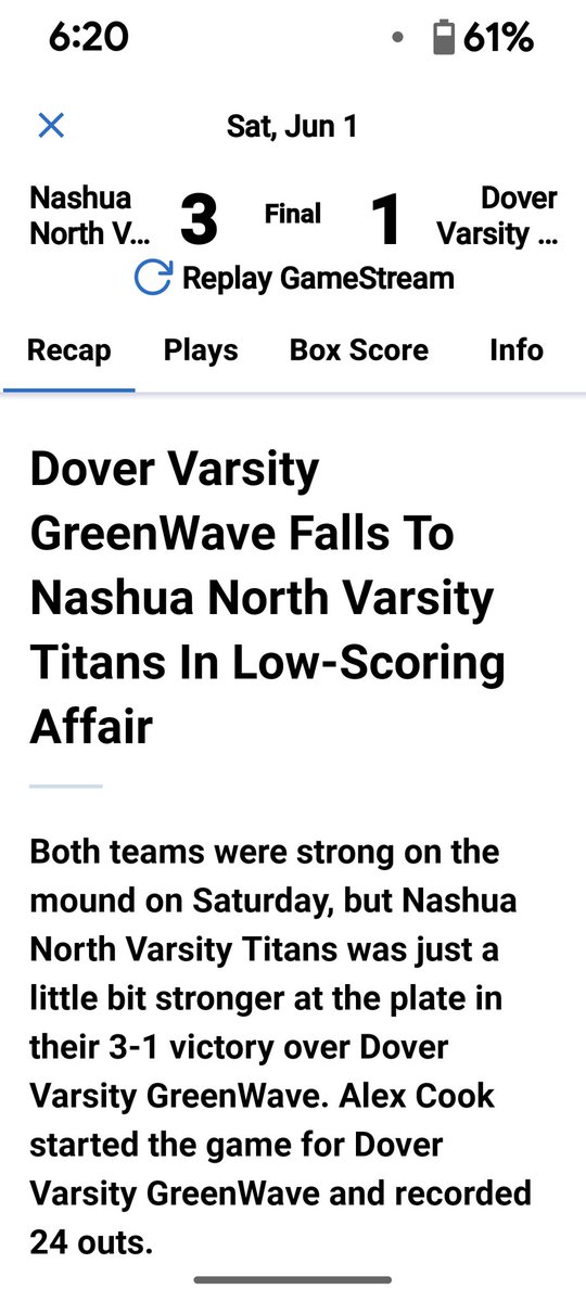 Shocker in extra innings as #13 Nashua North continues their Cinderella story! <a href="/nhsportspage/">NH Sports Page.com</a>