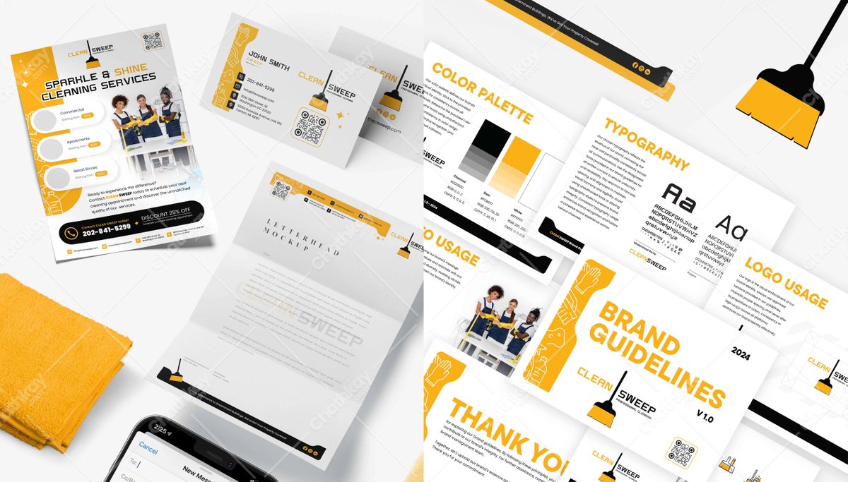 🎨 Ready to refresh your cleaning service brand? Let our expert designers create a modern and professional logo and branding package for you. DM now to get started! 🧹✨ #GraphicDesign #BrandIdentity #CleaningService #DesignServices #DMNow
