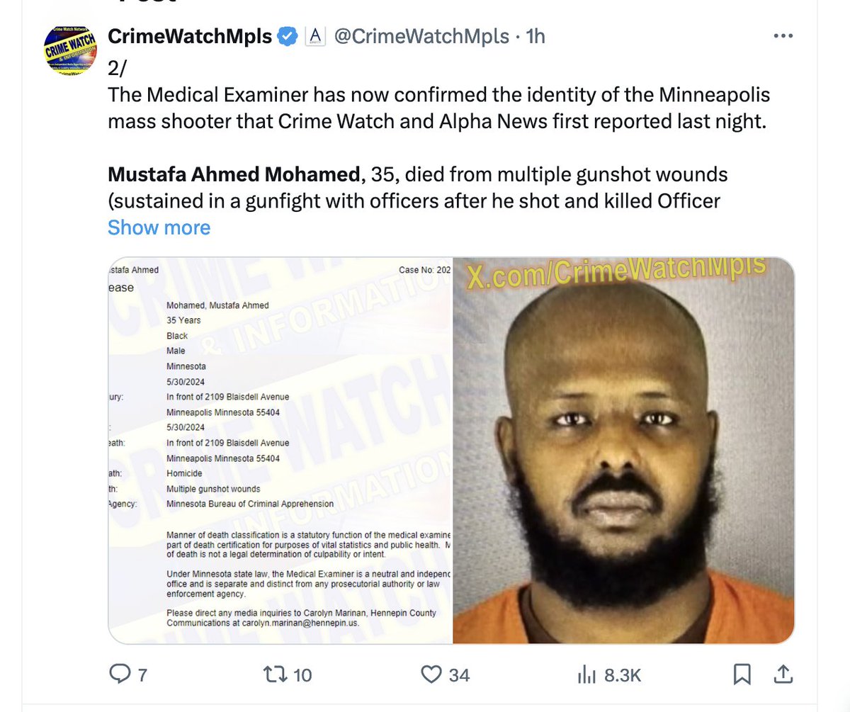JudgePJLynch's tweet photo. @FOX9 The gun was to blame?
Minnesota DFL is importing a permanant 3rd World welfare class who have an anti-woman, violent culture.
STOP #Minneapolis’ Democrats war on black men, and the Democrat Party’s war on police.
RIP @MinneapolisPD officer #JamalMitchell https://t.co/iQi3nGyYyk