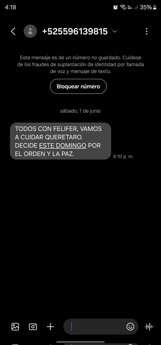 Charls85's tweet photo. @ClauAgSa @CHEMATAPIA @INEQueretaro Creo que no prima, todos lo hacen, o si es delito pero les vale, bombardean excesivamente, del tal chema 2 llamadas diarias, nefasto... https://t.co/Q5RAYgKX7y
