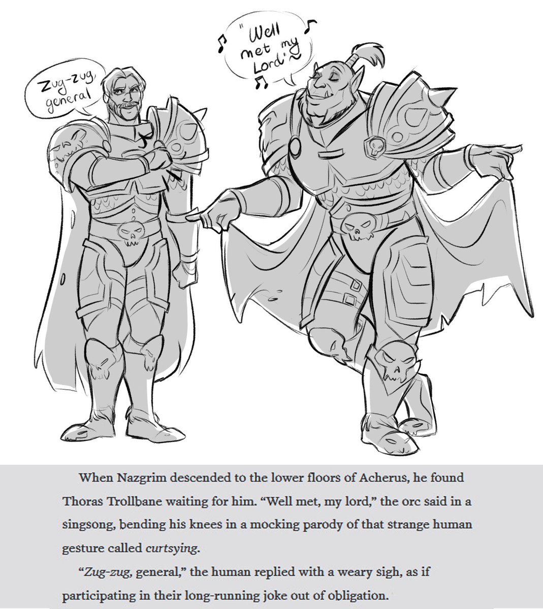 skymagpieart's tweet photo. The Death Knights are actually my favourite and "We Right Forth" is actually a pretty good short story, especially the antics between Thoras and Nazgrim. 
#worldofwarcraft https://t.co/SmSxlI9Rax
