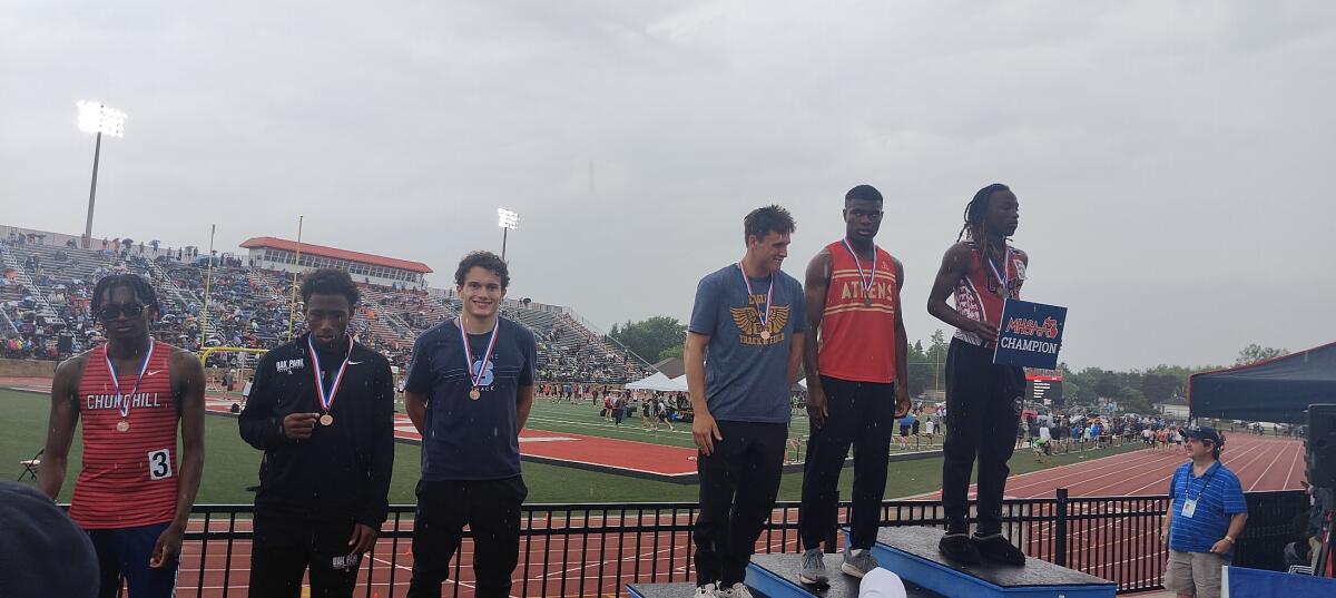 And now for the state final results:
Congrats to All-State finisher Alysia Townsend! 4th in high jump with a new school record of 5'5".

And also All-State winner Henry Shaieb! 5th place in the 400 with a new school AND AAPS record time of 47.93

(1/2)
