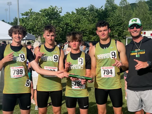 STATE CHAMPIONS!🏆💍 Congratulations Carson, Tucker, Cooper, Aiden and Coach Shrader for winning the state championship in the 4x400 meter relay!!