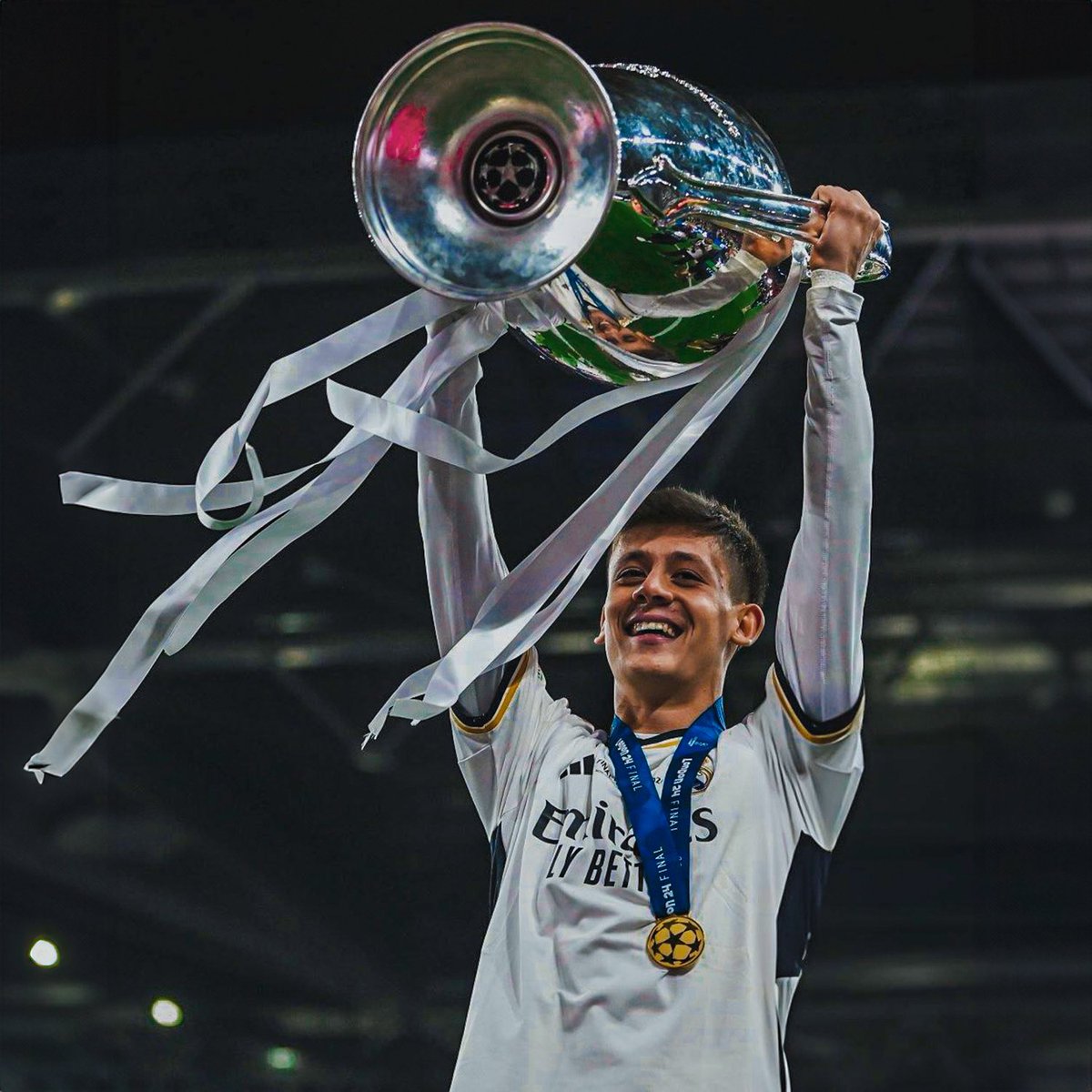 Arda Güler (@10ardaguler) on Twitter photo Many thanks to everyone who played a part in creating such a beautiful finale for my first season. Being a part of this amazing team fills me with pride and joy. My biggest dream is to play a significant role in the team that wins the 16th Champions League title. 🤍 #HalaMadrid Many thanks to everyone who played a part in creating such a beautiful finale for my first season. Being a part of this amazing team fills me with pride and joy. My biggest dream is to play a significant role in the team that wins the 16th Champions League title. 🤍 #HalaMadrid