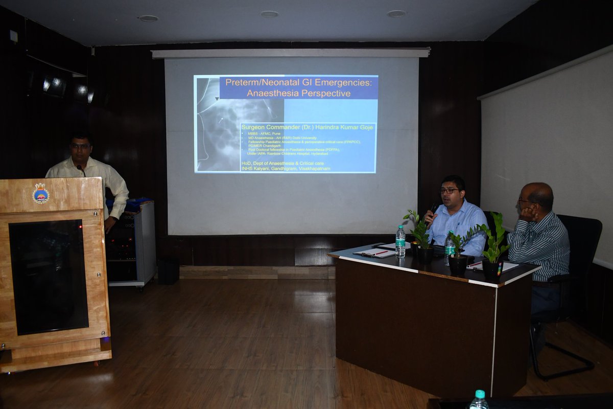 IN_HQENC's tweet photo. 🩺 A medical conference on, Opportunities for Specialists in AMC, Neonatal GI emergencies and Battlefield #Anaesthesia was organized under the aegis of ISA, #Visakhapatnam Branch & Society of Defence Anesthesiologists (SDA) on 29 May. 

💫 Conceptualized & managed by Dept of Anaesthesia, INHS Kalyani, the conference saw an impressive turnout, comprising around 60 #Doctors from Visakhapatnam and surrounding areas. The event  was well appreciated by the attendees.

 @adgpi @HQ_IDS_India @indiannavy @IAF_MCC @dgafms_mod @IN_ASVINI @IN_SOMAMB