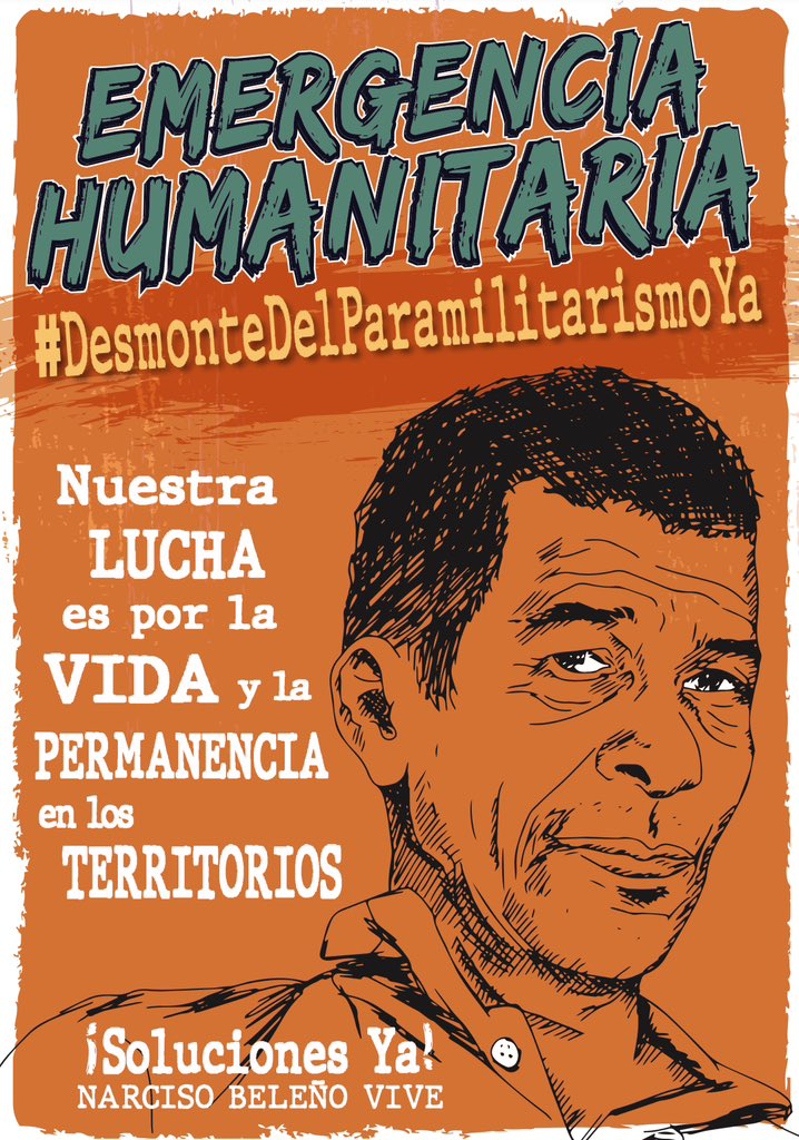 #EmergenciaHumanitaria en nuestros territorios, se requiere el #DesmonteDelParsmilitatismoYa y de la doctrina que sostiene el poder mafioso, criminal y corrupto.