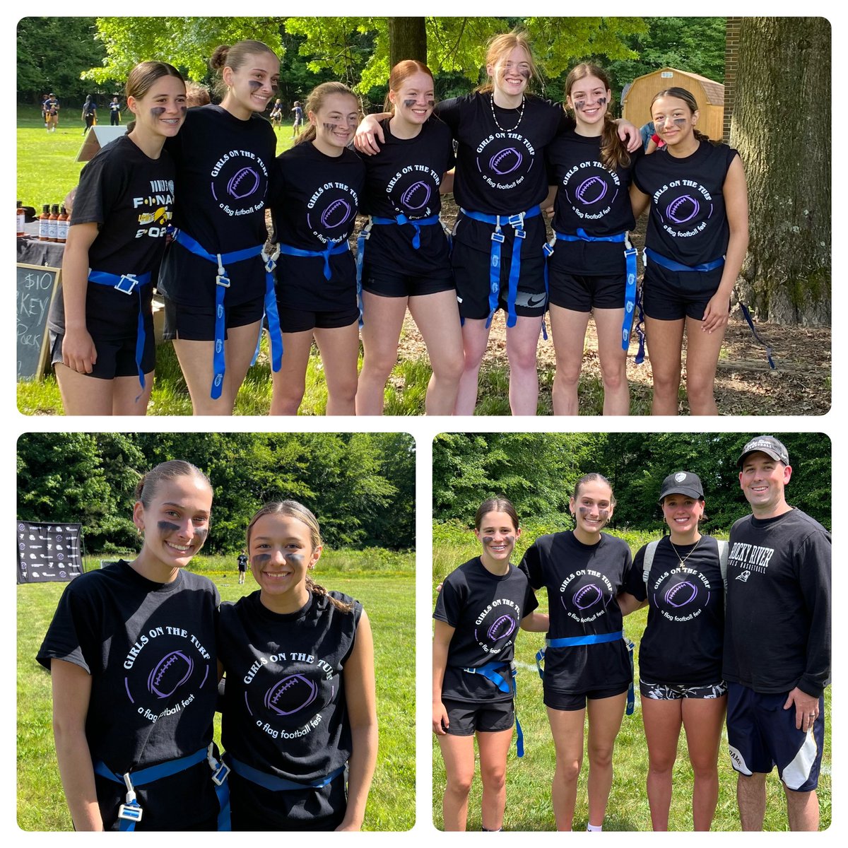 I can’t believe this happened today! Thank you for being one of the girls on the turf with two of the best coaches - this was an absolute blast! 🏈💜 @Reyna13Balderas @Alyssa_jones20 @NatalieSwallow2 @m_milligan24