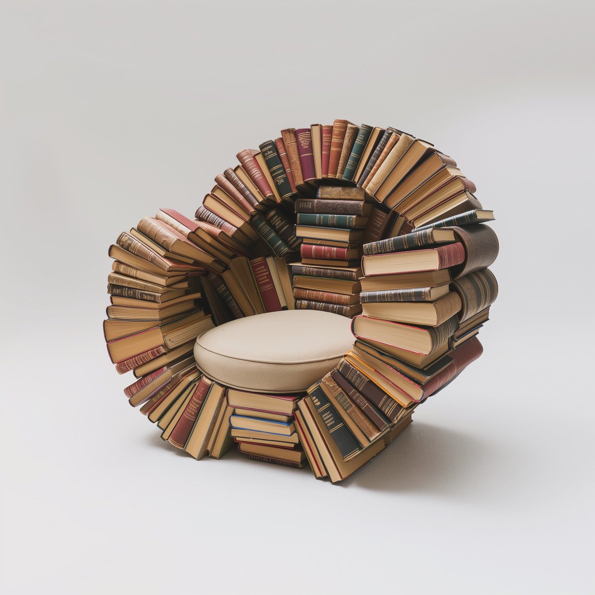 IsThatJeff's tweet image. A chair made out of books.

Generated in Midjourney v6