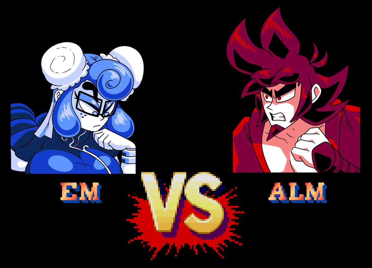 AlmKornKidd's tweet photo. Should I draw more Alm &amp; Em as Capcom characters? If so, which ones? 🥶💙 https://t.co/JWZrJF9WWA