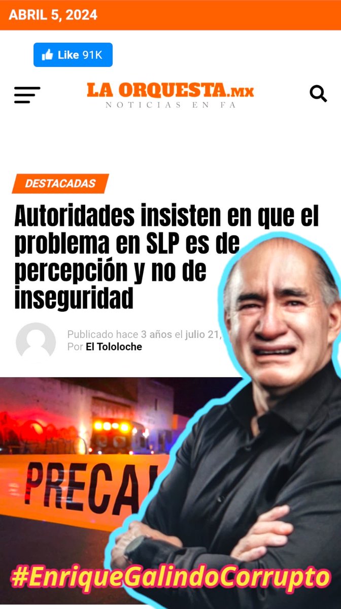 Pues solo que sea en la percepción de #EnriqueGalindoCorrupto
que no hay inseguridad #EnriqueGalindoPRIRata juegos de palabras y ninguna acción