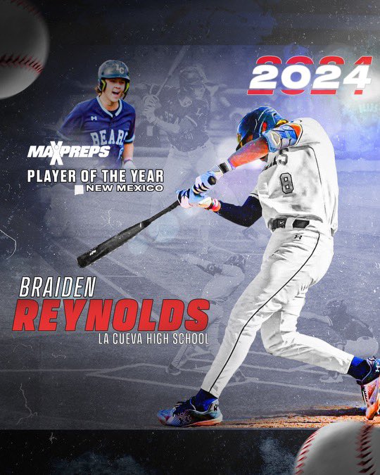 Thank you MaxPreps for selecting me as the 2024 New Mexico Player of the Year! It’s an honor and blessing to receive this selection! I want to thank all my coaches; Coach Pineda, Coach Gracey, Coach McDermott, and Coach Foote for helping me throughout the year. And a special