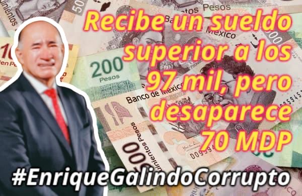Se quiso adelantar sueldo de 70 meses para sus próximos dos partidos de alcalde, o no #EnriqueGalindoCorrupto? Canos, respóndele a los potosinos 
#EnriqueGalindoPRIRata o también es guerra sucia? Nada más responde y justifica dónde está ese dinero
