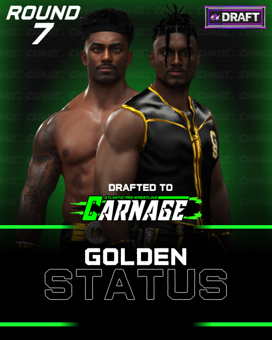 APW_Live's tweet photo. 🚨2024 APW Draft: ROUND 7!🚨

🔴APW Sacrifice:🔴
- D'Angelo Jordan
- DeCarrion Miller

🟢APW Carnage:🟢
- Gus Nouvelle
- Golden Status https://t.co/wRw397XdWU