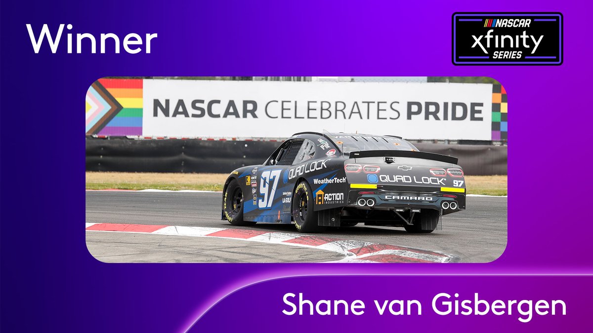 XfinityRacing's tweet photo. SVG gets it done!

@shanevg97 gets his first career #XfinitySeries win at @portlandraceway! https://t.co/y5Ft2hoUSc