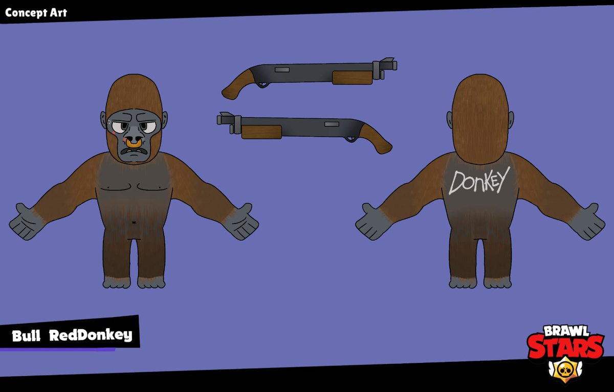 Ultblabla's tweet photo. Mais uma concept art q fiz do BrawlStars x Planeta dos Macacos
Dessa vez eu fiz do Bull Red Donkey que aparece no Planeta dos Macacos Guerra e eu também fiz os ataques 👍👍👍

#Brawlstars #Bull #BrawlStarsConcept #PlanetoftheApes #PlanetadosMacacos #RedDonkey https://t.co/dSyzwZDuVf