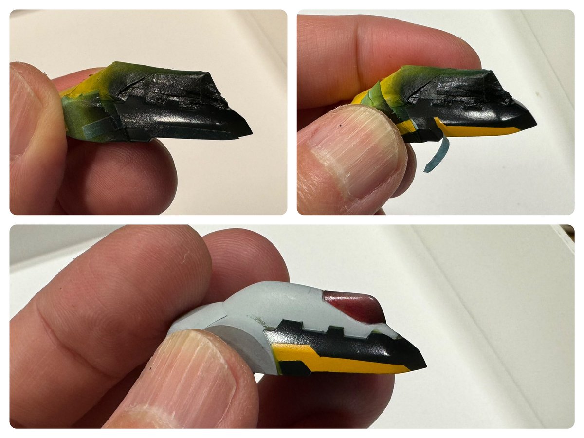 LimChubby's tweet photo. Hasegawa 1/72 VF-0S Battroid Masking work #macross #macrosszero #vf0s #royfocker #hasegawa #マクロスモデラーズ https://t.co/lCD7KMinJs