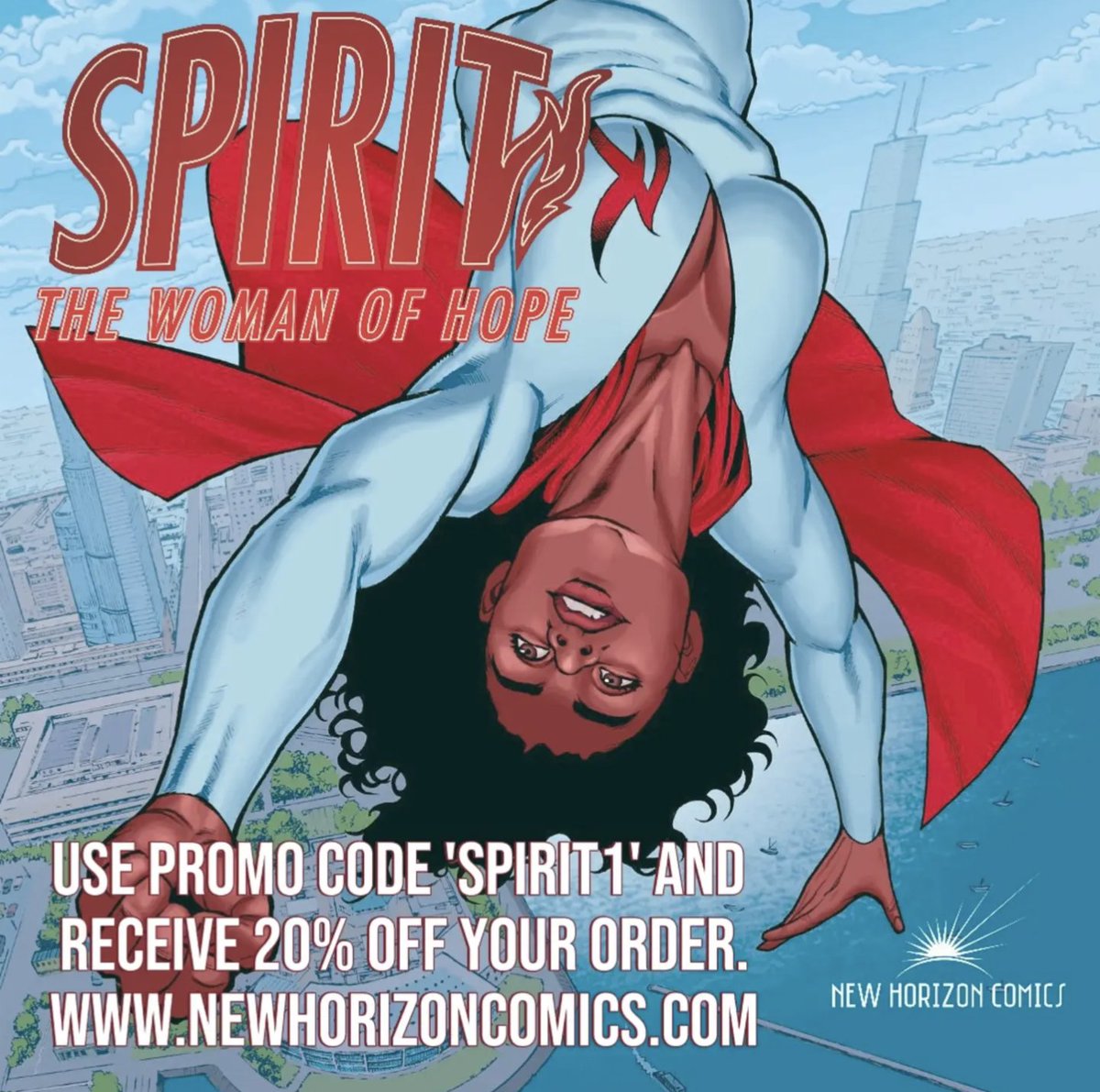 newhcomics's tweet photo. To commemorate the first issue of Spirit, we are announcing a three day event in our online store.

Head over to https://t.co/A4gFv3SdOK.  Use promo code 'spirit1' during checkout and receive 20% off your order.  Act soon, the promo code expires on June 4th. https://t.co/P7AcPvgTR7