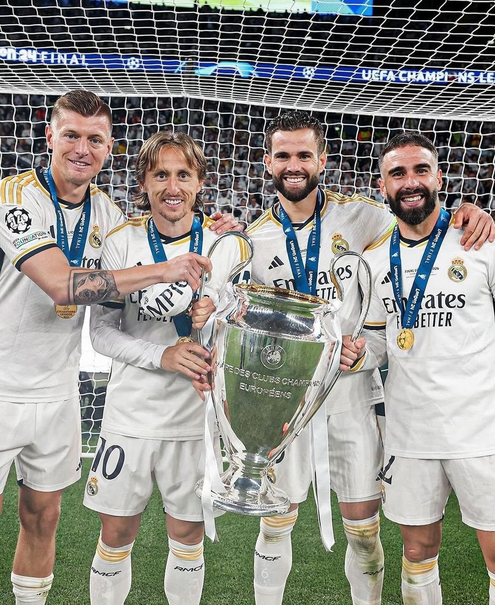 MadridXtra's tweet photo. Four men with more Champions League than Barcelona. https://t.co/o7bkkJJRWU