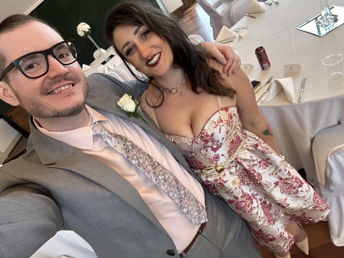 A+ wedding here’s another pic of me and my date whom literally everybody went out of their way to tell me how much they adored her so nailed my only assignment.