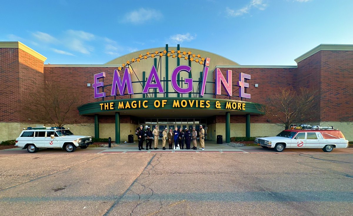 GhostbustersDT's tweet photo. Join us in one week for a special 40th anniversary showing of Ghostbusters. We will be available for free photos along with our Detroit Ectomobiles from Noon-1PM at Emagine Theatres Canton.
Purchase your tickets using the Emagine App or by visiting 
https://t.co/oUwwmWVJ77 https://t.co/DfIeaaWojm