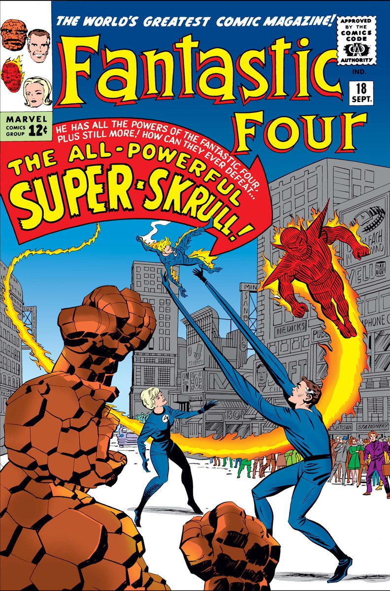 hereskirby's tweet photo. Four-For-Four Homework!  Here’s where I finally got on board!

Some heavy hitter stories!

#FantasticFour #MrFantastic #InvisibleWoman #TheThing #BenGrimm #HumanTorch #DoctorDoom #SuperSkrull #RamaTut https://t.co/2f7z68u5FJ