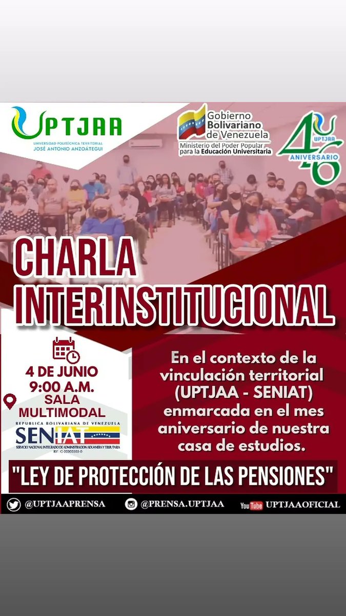 En el Marco de la Semana Aniverssria por el  46 Aniversario de la #UPTJAA <a href="/MPPEU_Ve/">MPPEU_Ve</a> <a href="/sandraoblitasr/">Sandra Oblitas Ruzza</a> <a href="/luismarcanos/">Luis Marcano</a> <a href="/NicolasMaduro/">Nicolás Maduro</a> #SNI2024