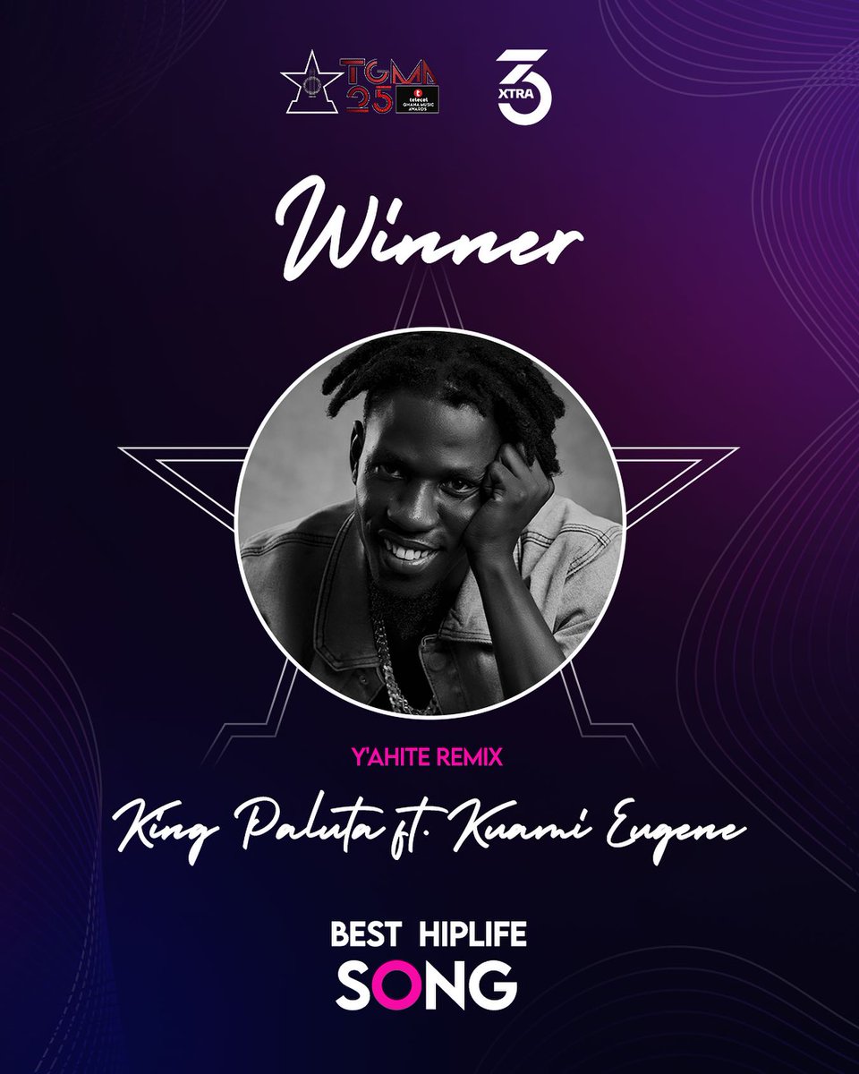 Connect971fm's tweet photo. Yahitte Remix by King Paluta ft. Kuami Eugene wins Hiplife song of the year. Congratulations📷📷
#connectentertainment #25thTGMA https://t.co/2SXqBYrhBP