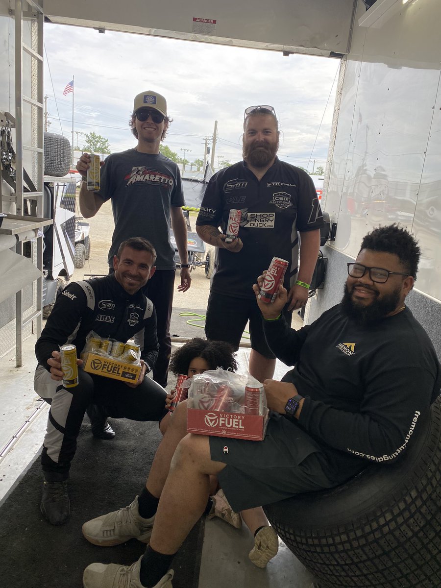 Winning heat races over here on <a href="/Drink_Victory/">Victory Fuel</a>  😍 Might be the new lucky drink ..