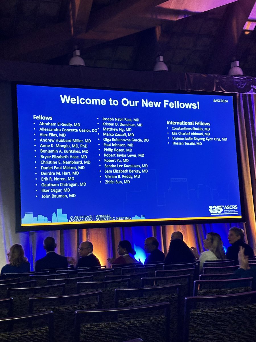 If you 👀 closely…. I was honored to be inducted as a Fellow of <a href="/ASCRS_1/">ASCRS_1</a> today. I am proud to join n organization that champions inclusion, excellence in scientific research, and upholds the highest values! #ASCRS24 #ColorectalSurgery