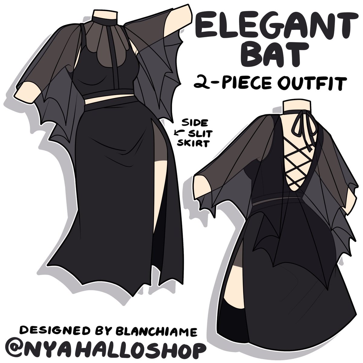 NyahalloShop's tweet photo. Elegant bat outfit 🦇 Yes or no? https://t.co/3Yy7233yu9