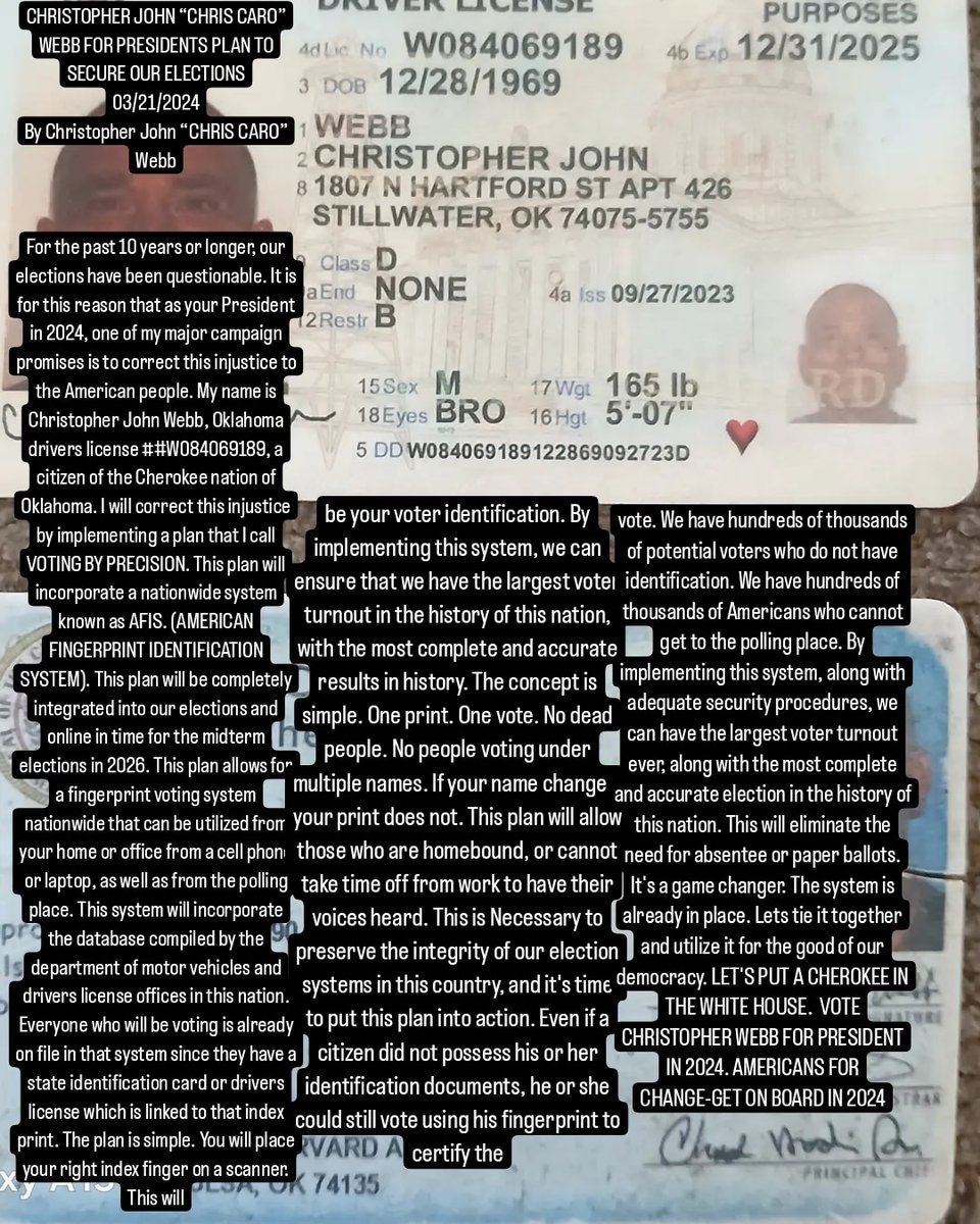 My ELECTION PLAN.  PLEASE READ PHOTO.  VOTE WEBB FOR PRESIDENT IN 2024
<a href="/JacksonWang852/">Jackson Wang</a> 
<a href="/TulsiGabbard/">Tulsi Gabbard 🌺</a>
<a href="/satansradio666/">MAGA ROCK GAINS</a>
<a href="/Ret_Wo3/">🇺🇸Green_Eyed_Devil🇺🇸</a>
<a href="/Texas_Pete1776/">Truth Only</a>
<a href="/koko_matshela/">Engineer Matšhela Koko, MBL</a> 
<a href="/miakhalifa/">Mia K.</a> 
<a href="/ManMilk2/">Images That Make You Feel Pain</a> 
<a href="/wizkhalifa/">Wiz Khalifa</a>