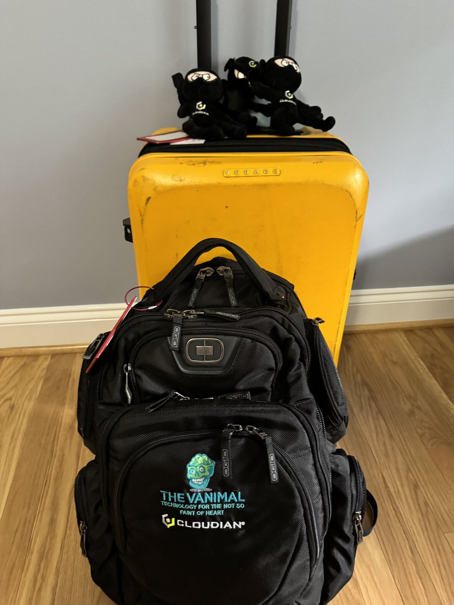 The boys and I are packed and headed to the airport to meet with our colleague Amit Rawlani and all our friends and customers at #VeeamON24 - stop by the @CloudianStorage booth and meet Dr Object and the Ninja’s