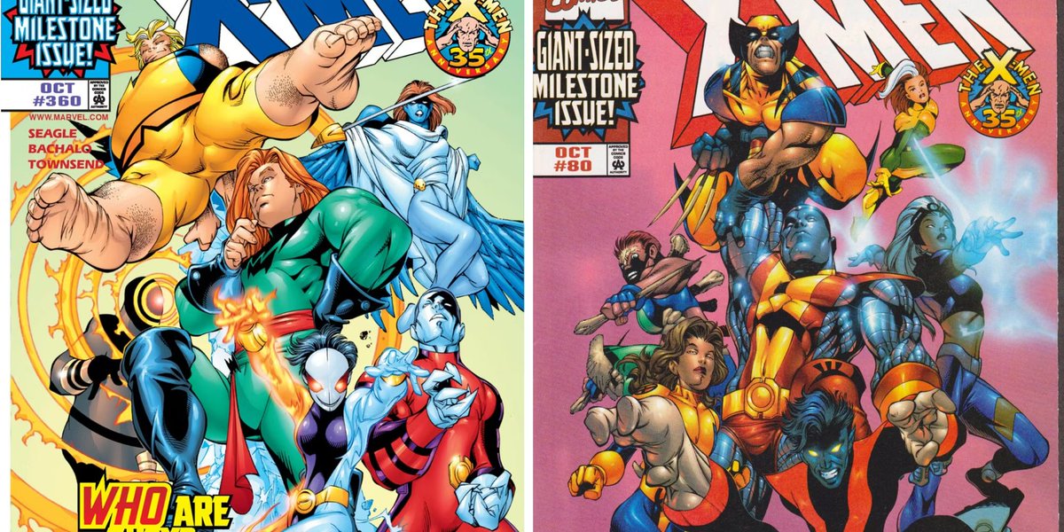 Edwardthe_III's tweet photo. The first X-Men comic I bought, the first one(s) that started me collecting the book, the oldest issue I own, and one of my favourite covers. #comicsDNA #XMen https://t.co/6rrZaivGcs