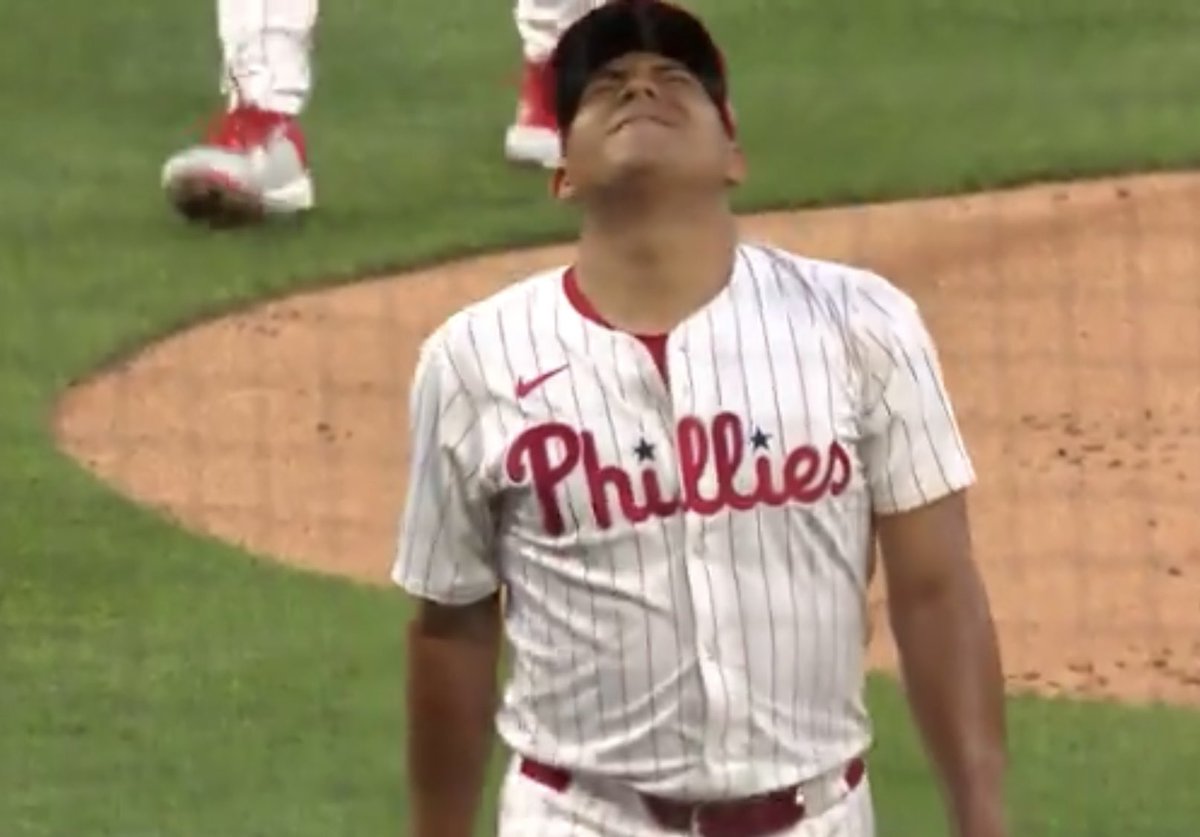 Ranger Suarez has left tonight‘s Phillies game after just 2 innings after being hit on the arm by a batted ball. He seemed to be in pain. This is a concern.