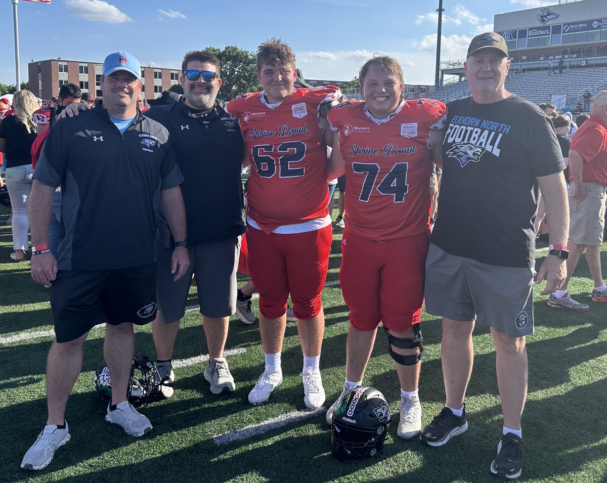 Congrats to <a href="/brockmarler_/">Brock Marler</a> and <a href="/ColeDaubert/">Cole Daubert</a> on competing in the Shrine Bowl and representing Elkhorn North! Super proud of these guys and excited to watch their success at the next level!